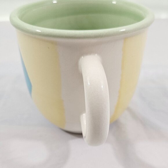 Pier 1 Italy Hand Painted 14 Oz Earthenware Coffee Tea Mugs Cups – Set of 2 - Picture 15 of 16